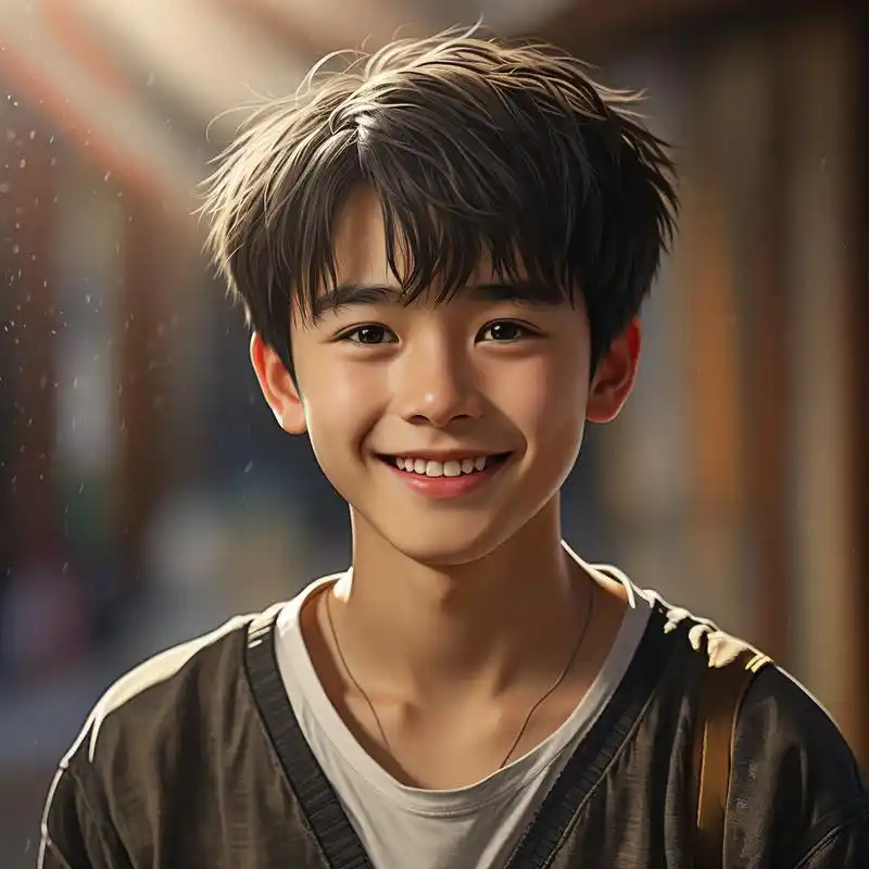 16岁帅气男生的魅力90 来看看这位16岁的帅气男生,青春洋溢的面孔