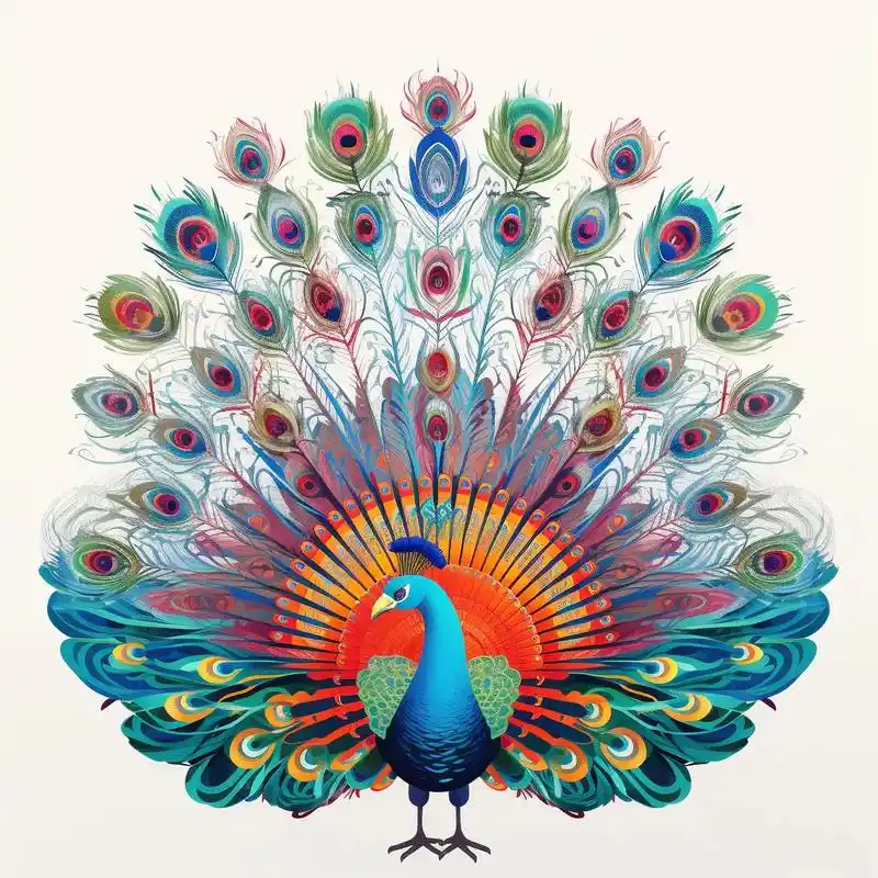 孔雀开屏见者大吉大利