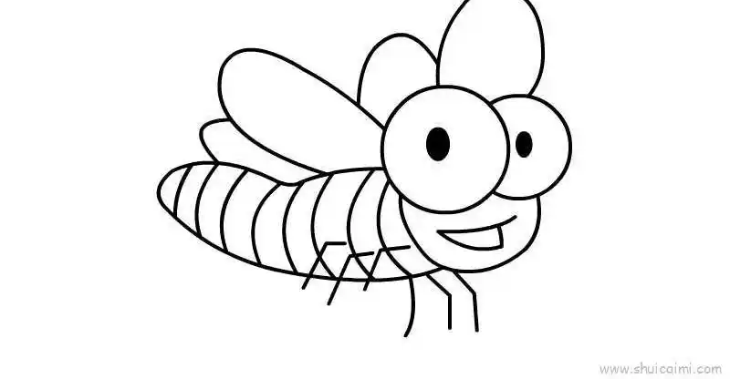 小飞虫儿童画怎么画 小飞虫简笔画步骤