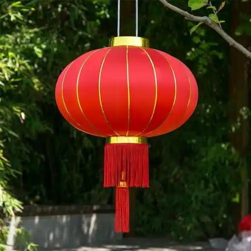 大红灯笼绸布灯笼户外阳台防水广告灯笼春节元旦过年新年装饰灯.