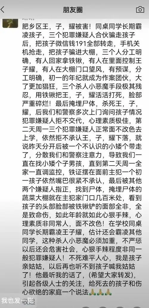 邯郸遇害男孩亲属称校长说死是意外引众怒