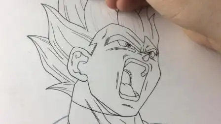 七龙珠贝吉塔超强赛亚人绘画