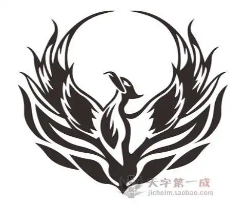 新品贴纸图腾助力车摩托车个性反光贴花电动车火凤凰装饰拉花贴画