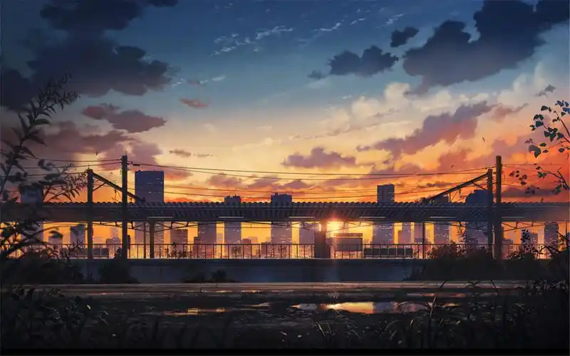 城市唯美意境电脑桌面高清壁纸,卡通动漫,动漫,场景,cg,壁纸,1920x