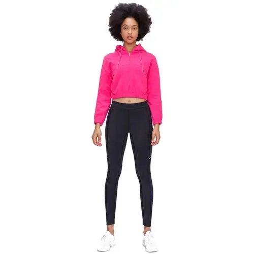 custom sweatsuit women pink hoodies crop top fitness leggings