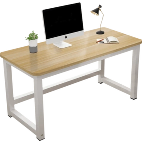 京东百亿补贴舒客艺家电脑桌木纹白架单桌805074加固