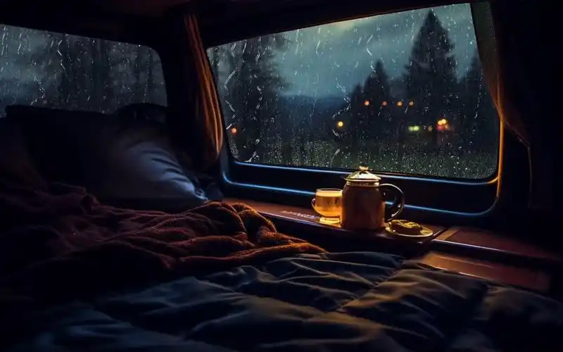 【室内温馨雨声】一个温柔的夜晚,下着10个小时的雨,雨声有助于睡眠