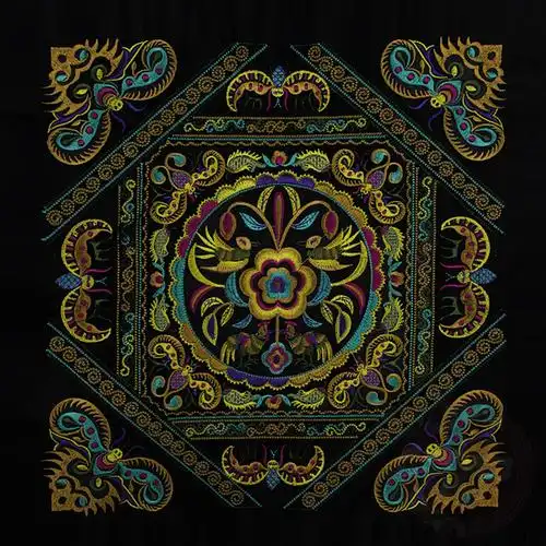 贵州苗族刺绣绣花片绣片用于装饰画民族服装辅料淘宝网