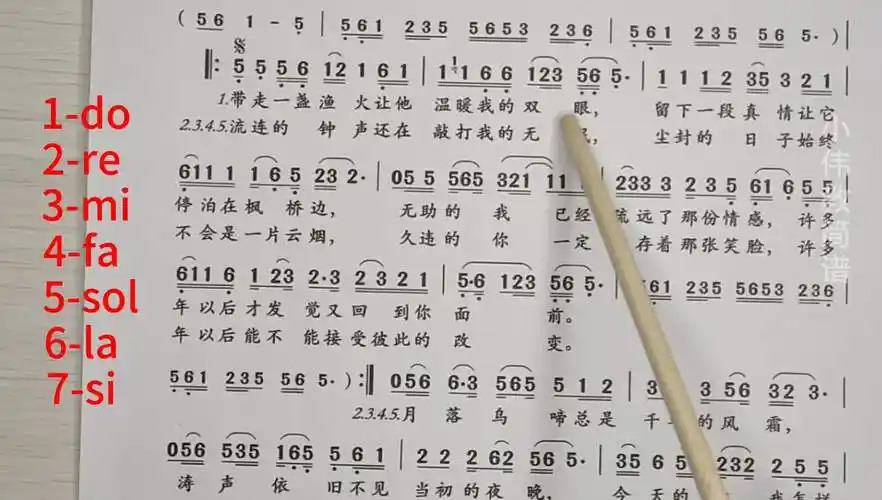 简谱教唱《涛声依旧》经典老歌你学会了吗