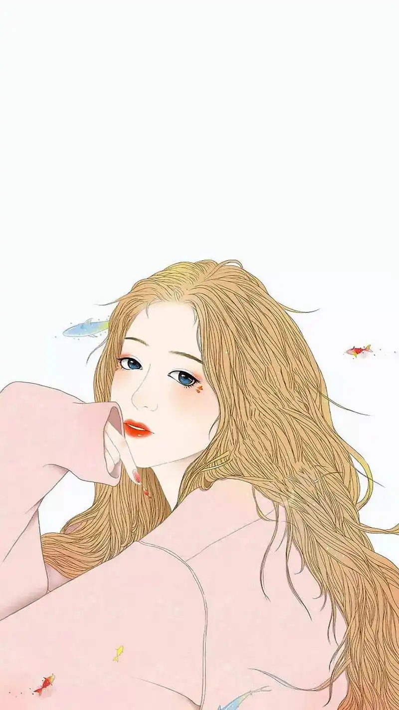 手绘卡通美女唯美手机壁纸图片