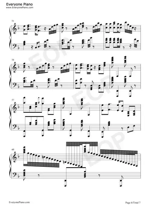 加勒比海盗主题曲-he is a pirate五线谱预览6