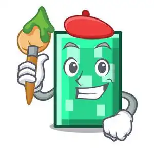 工匠人物艺术家长方形人物卡通风格矢量插画照片