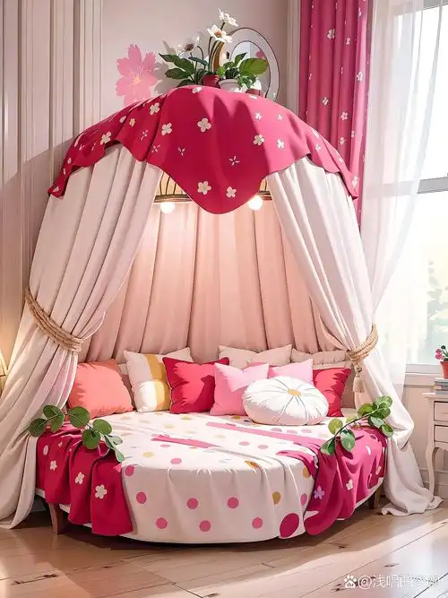 粉色系公主风卧室,太美了!