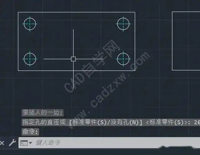 cadmechanical过平板的十字中心线怎么用