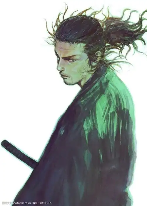 关键词:井上雄彦 剑圣武藏 插画 剑圣 宫本武藏 日本武士 佩剑 长头发