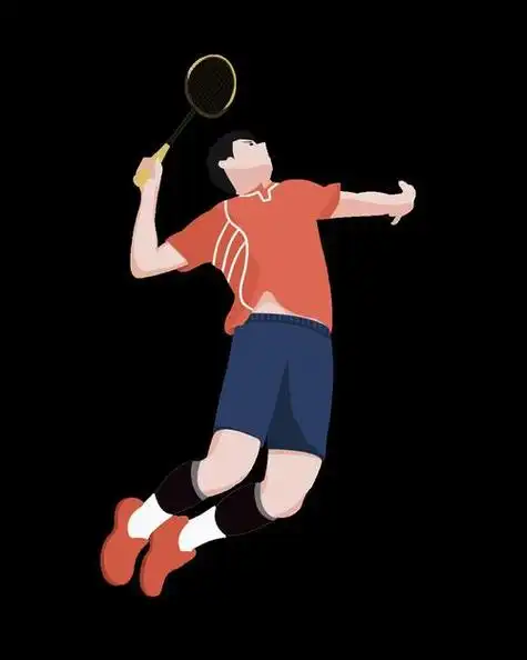 打羽毛球的简笔画两个人打羽毛球的简笔画