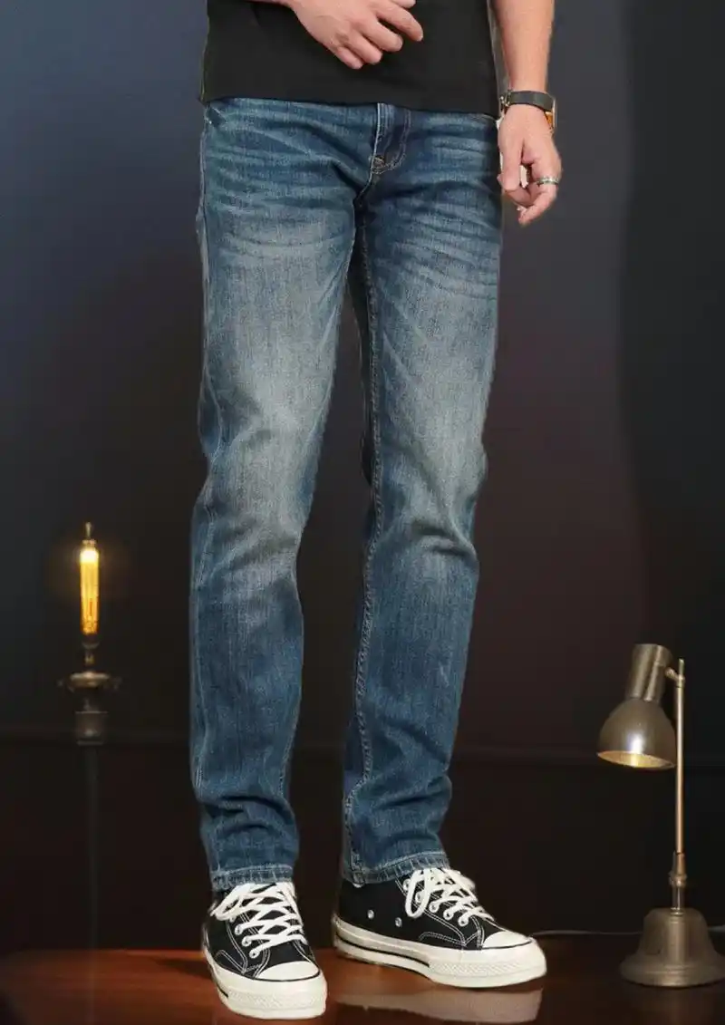 商务休闲弹力牛仔裤