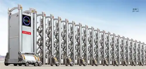 豪华不锈钢电动伸缩门工厂学校公司别墅自动门 欢迎致电金鸿业