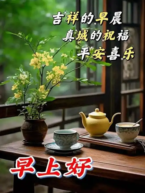 真诚吉祥的早上好暖心问候语,天凉免打字问候朋友早安的祝福图片