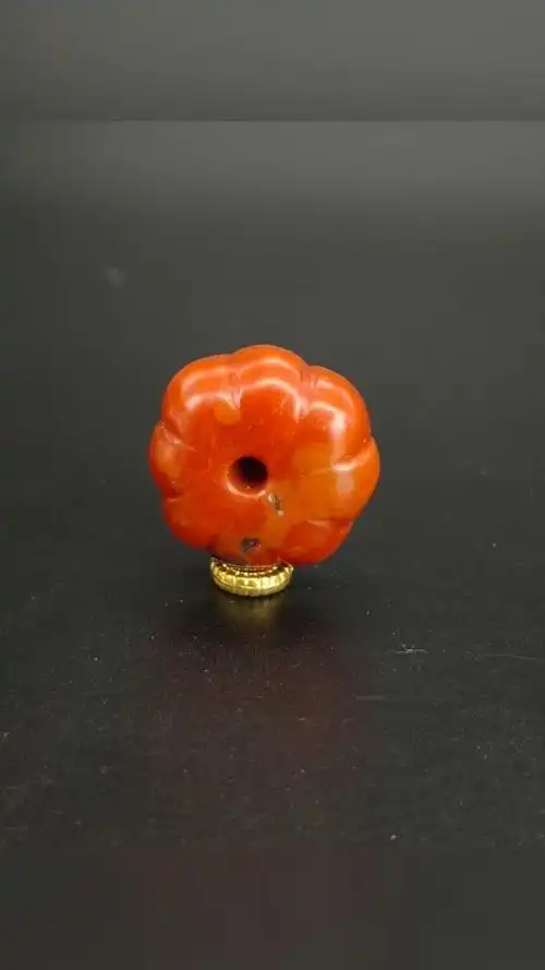 藏传老南红玛瑙瓜珠 藏区老南红玛瑙 藏区一线收货 藏区猎珠人