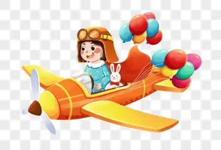 飞机小朋友图片