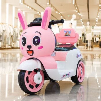 竞怡jingyi儿童电动摩托车玩具车男女孩宝宝电动三轮车可坐人小孩电瓶