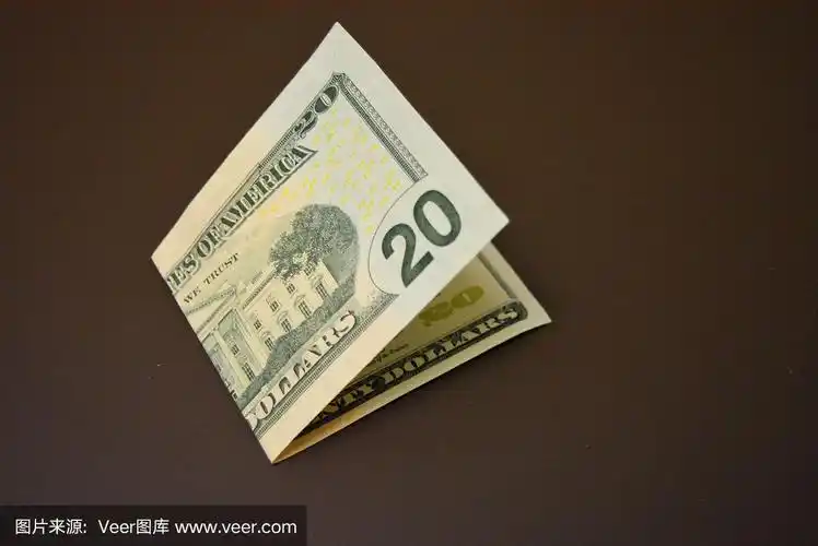 纸币金额为20美元,20美元的底色是哑光的棕色.