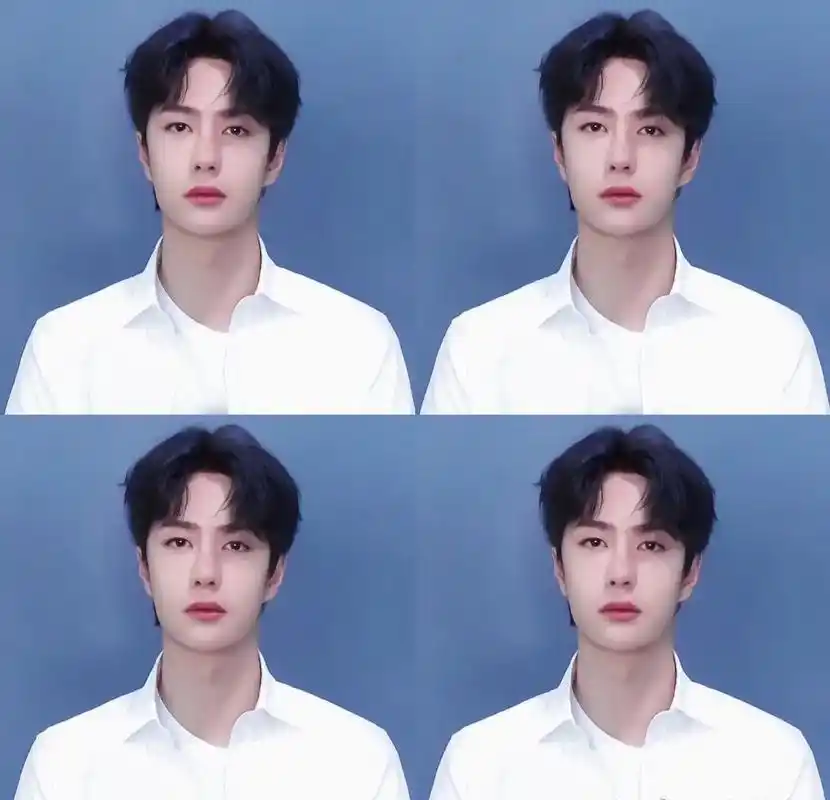 王一博白衬衫证件照曝光!清秀俊雅纯纯的超级帅