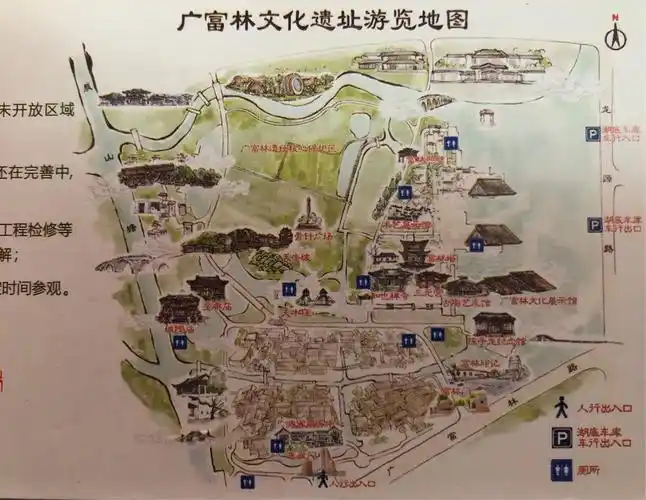 广富林文化遗址游览图