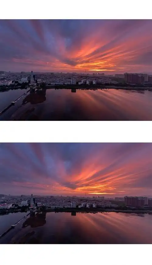 城市黎明唯美景色