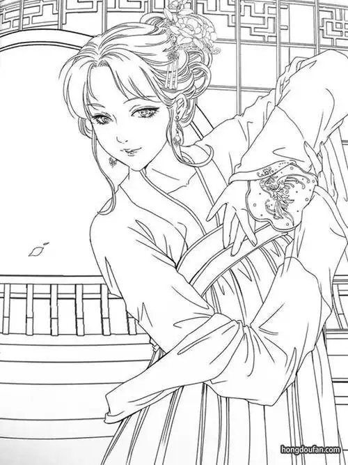 教你画古典美人古风手绘插画技法入门教程美人女简笔画图片古代美女