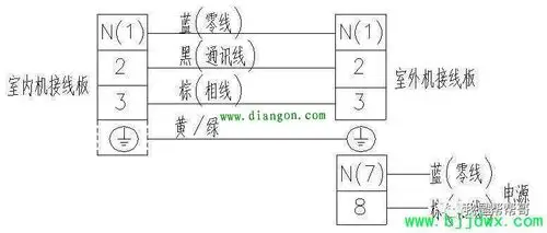 格力空调外机接线图解