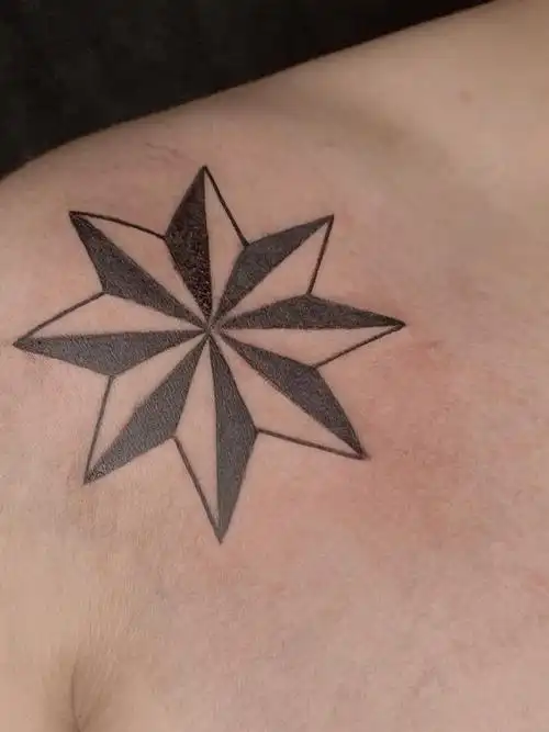 8角星_纹身图案手稿图片_柒·璇妹的纹身作品集