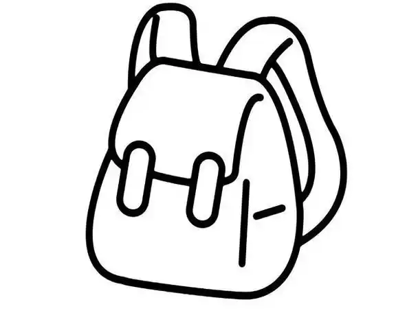 书包打开的简笔画画法