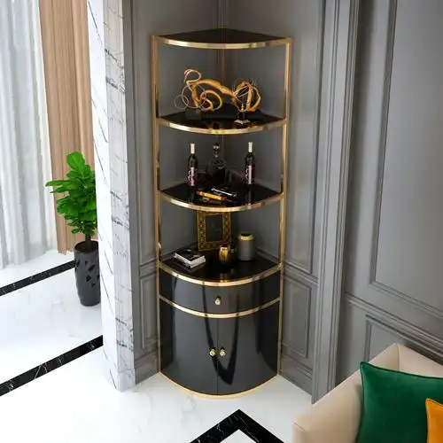 轻奢酒柜靠墙现代客厅简约转角柜三角形边柜直角柜墙角