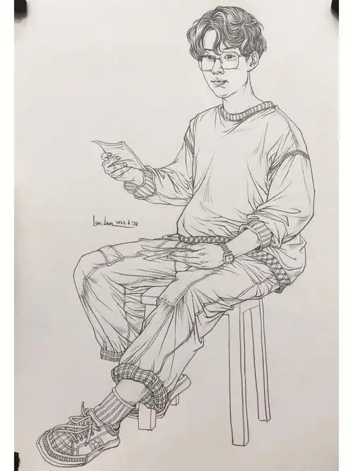 线性速写  #速写60天挑战赛  #速写人物  #速写  #狂野的速写