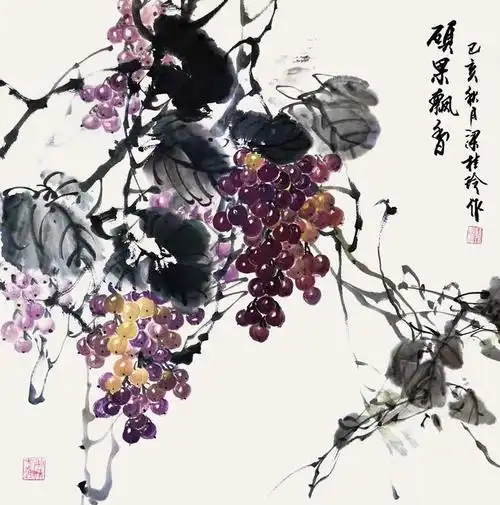 轻松掌握写意葡萄的画法