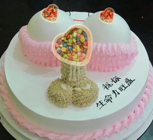 创意jj大胸蛋糕乳房蛋糕 个性搞怪 搞笑水果生日蛋糕只送北京哦