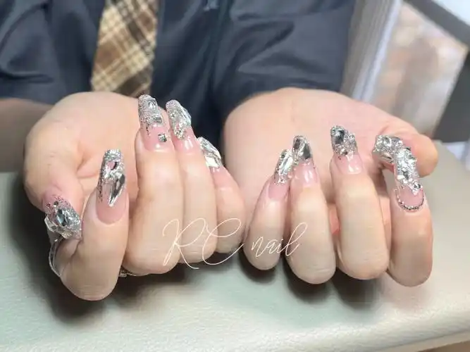 莫斯科美甲爆闪78全钻温柔款美甲