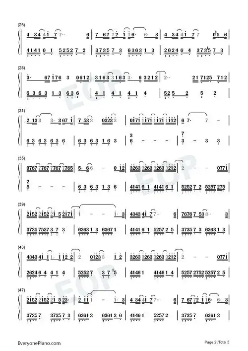 耗尽-薛之谦郭聪明感怀单曲双手简谱预览2