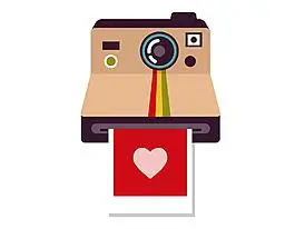 卡通拍立得矢量素材