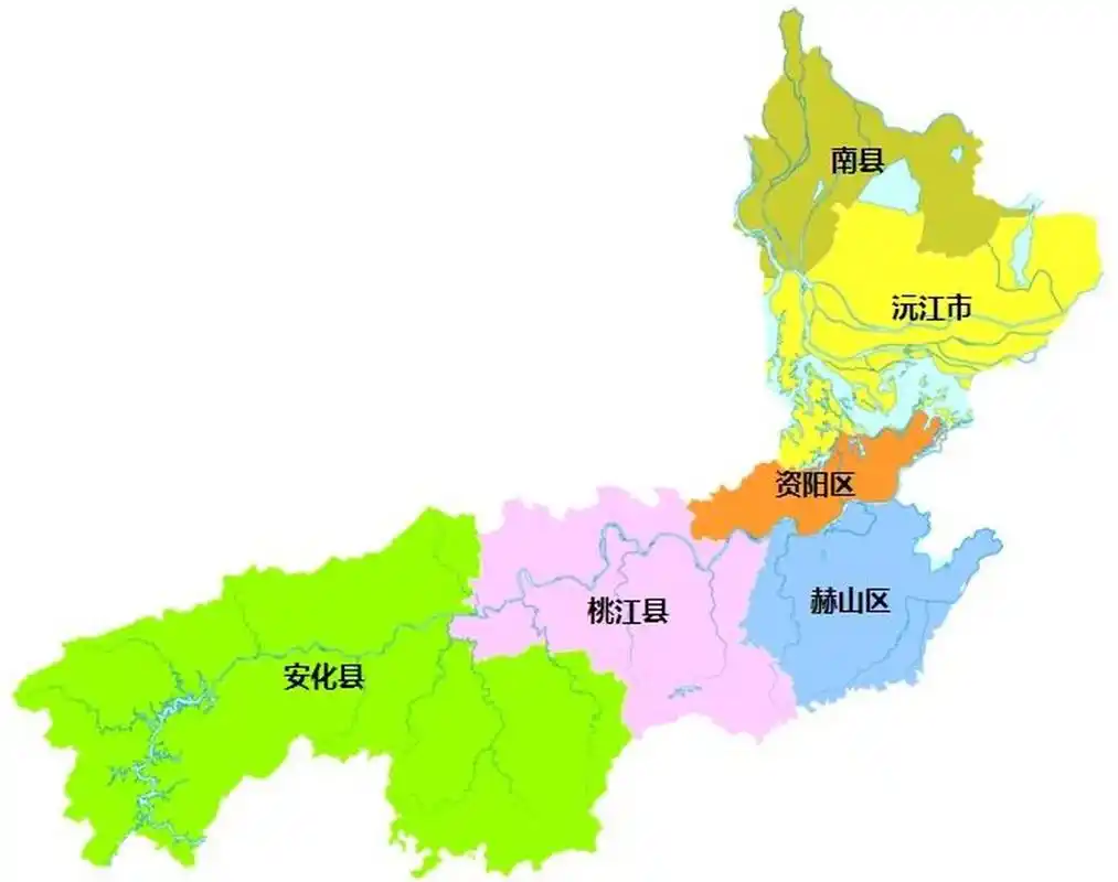 益阳行政区划 益阳市,湖南省辖地级市,总面积为12320平方公里,常住