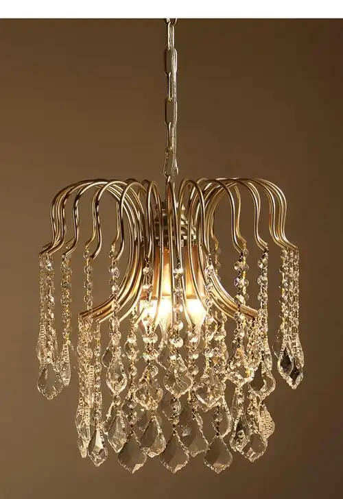 美式乡村创意个性复古水晶吊灯欧式单头客厅卧室餐厅过道简约灯具