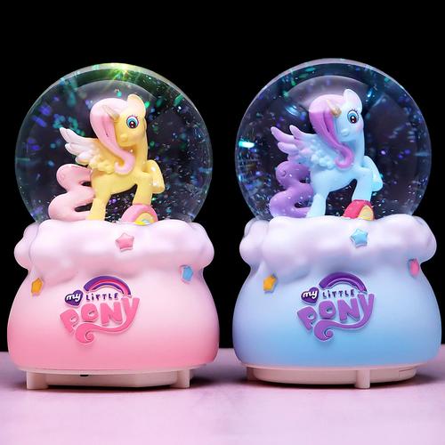 小马宝莉水晶球八音盒摆件女孩少女心公主八音盒创意儿童生日礼物