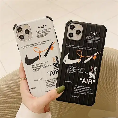 创意潮牌断勾标签行李箱纹适用11promax苹果x/11手机壳xr/se2个性