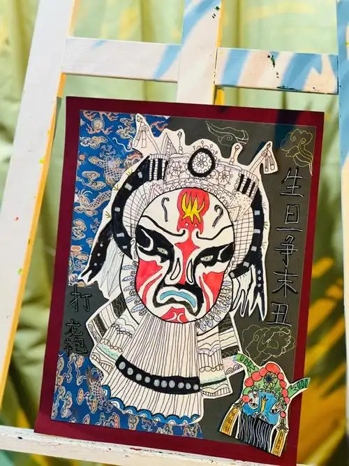 二年级美术作品京剧脸谱