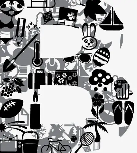 创意字母bpng素材-90设计