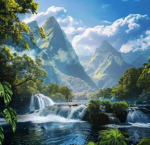 这里有一系列精选的男士风景头像,以山峦,水流和树木为主题,展现出