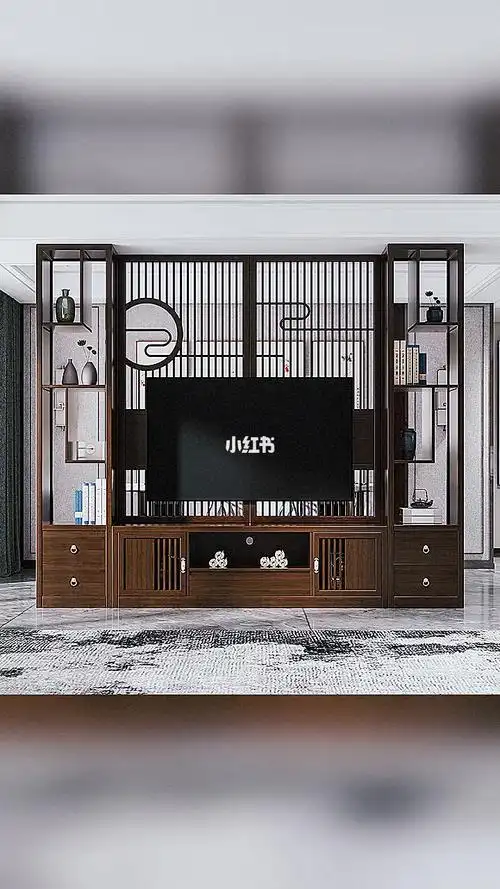 电视柜屏风隔断客厅背景墙