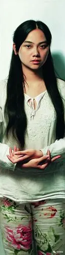 冷军油画:《女孩》